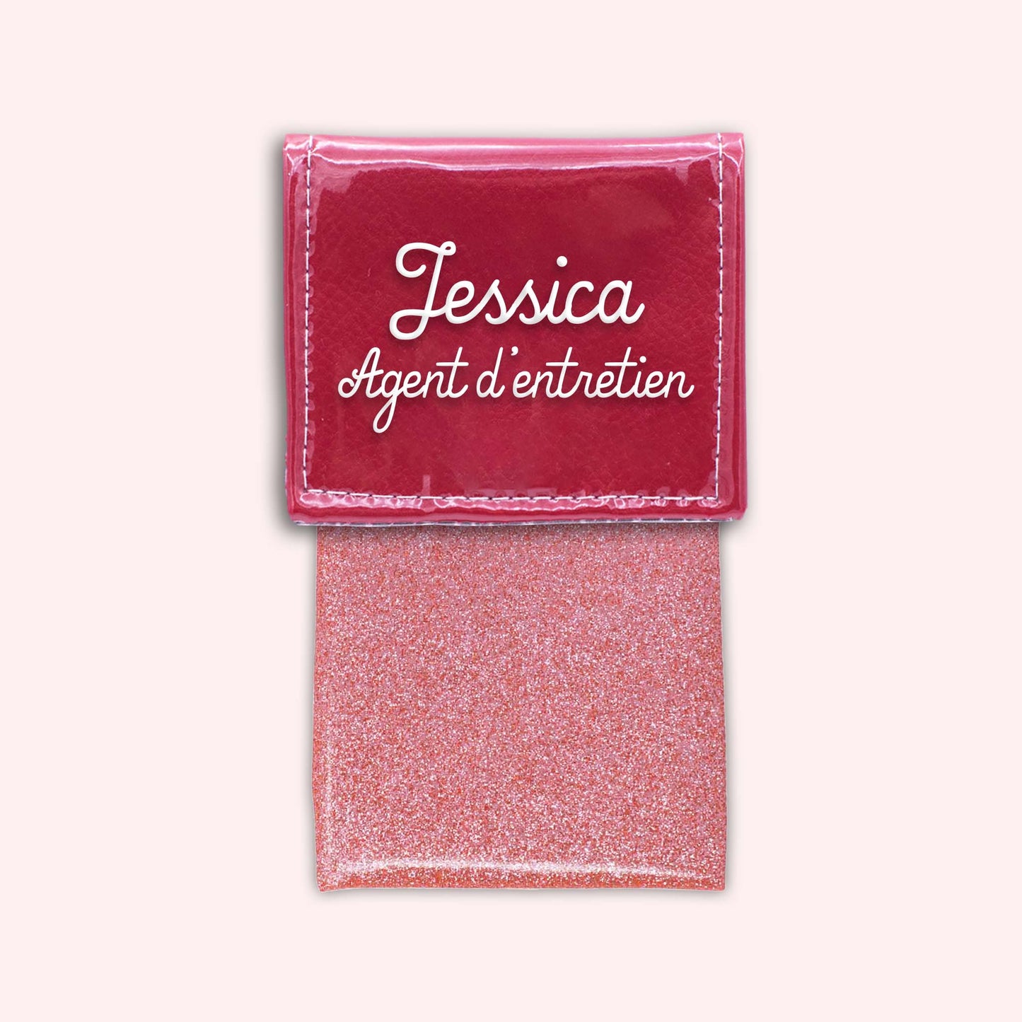 Pochette bicolore rabat Rouge