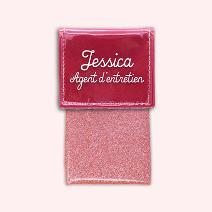 Pochette bicolore rabat Rouge