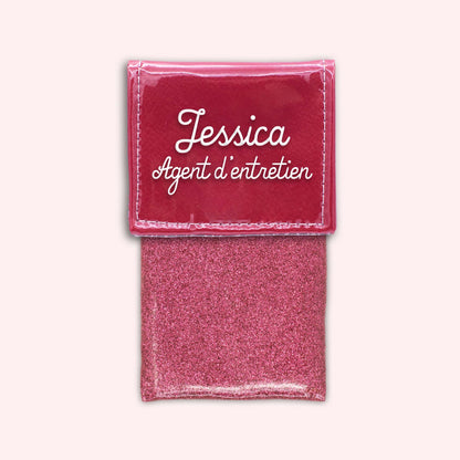 Two-tone red flap pouch
