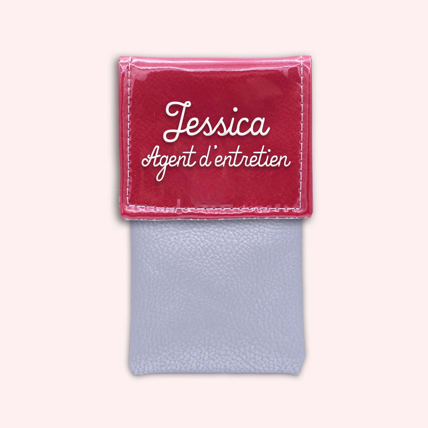 Two-tone red flap pouch