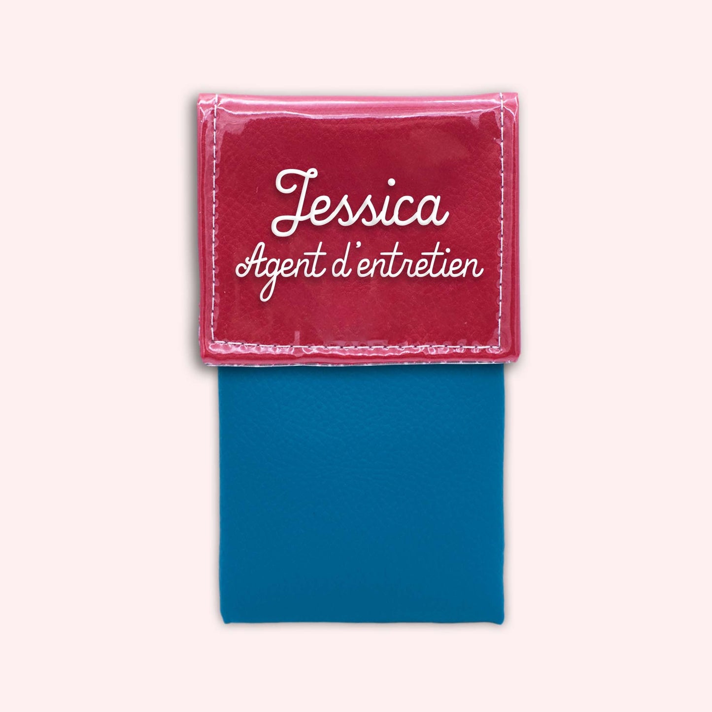 Two-tone red flap pouch