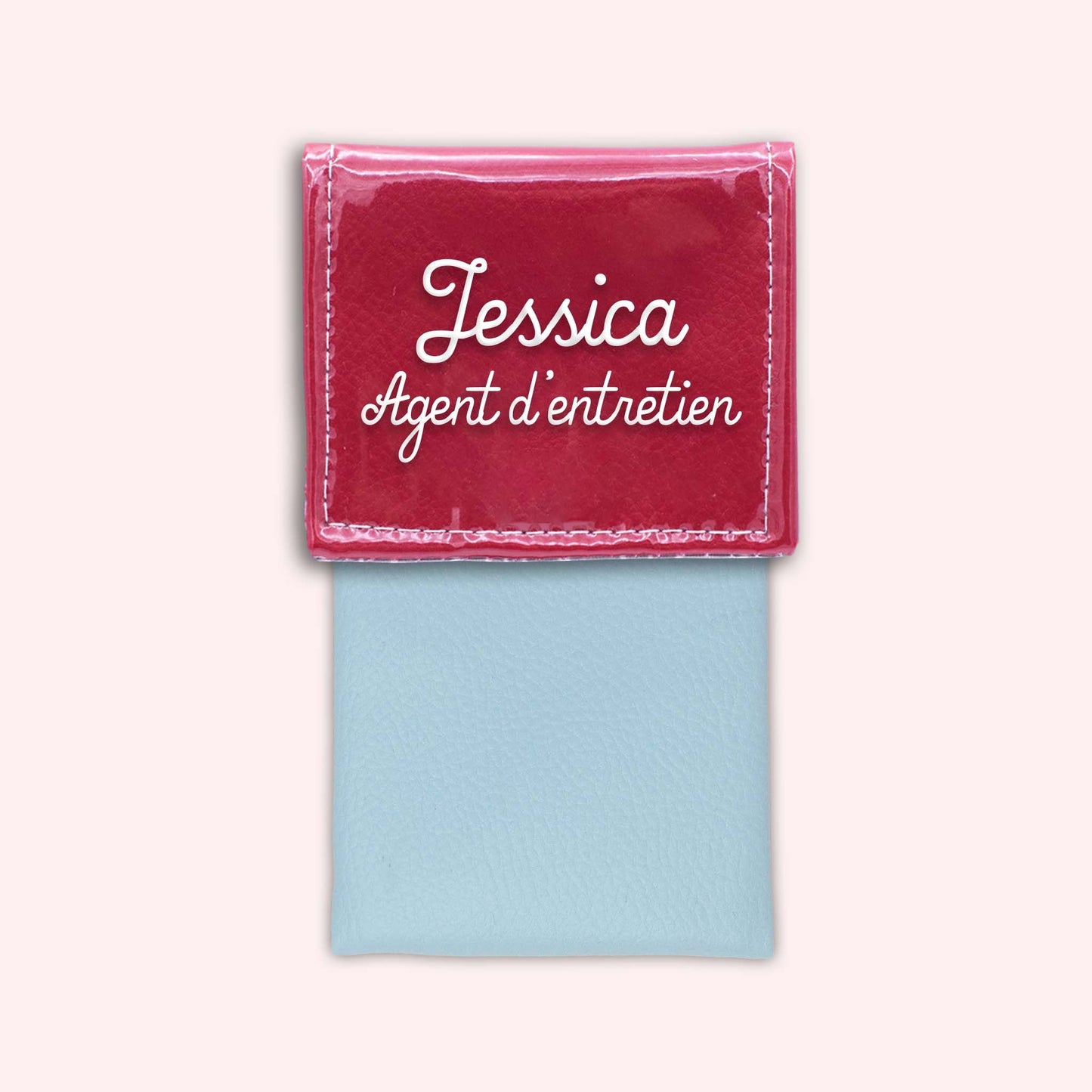 Two-tone red flap pouch