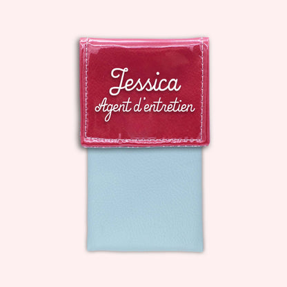Two-tone red flap pouch