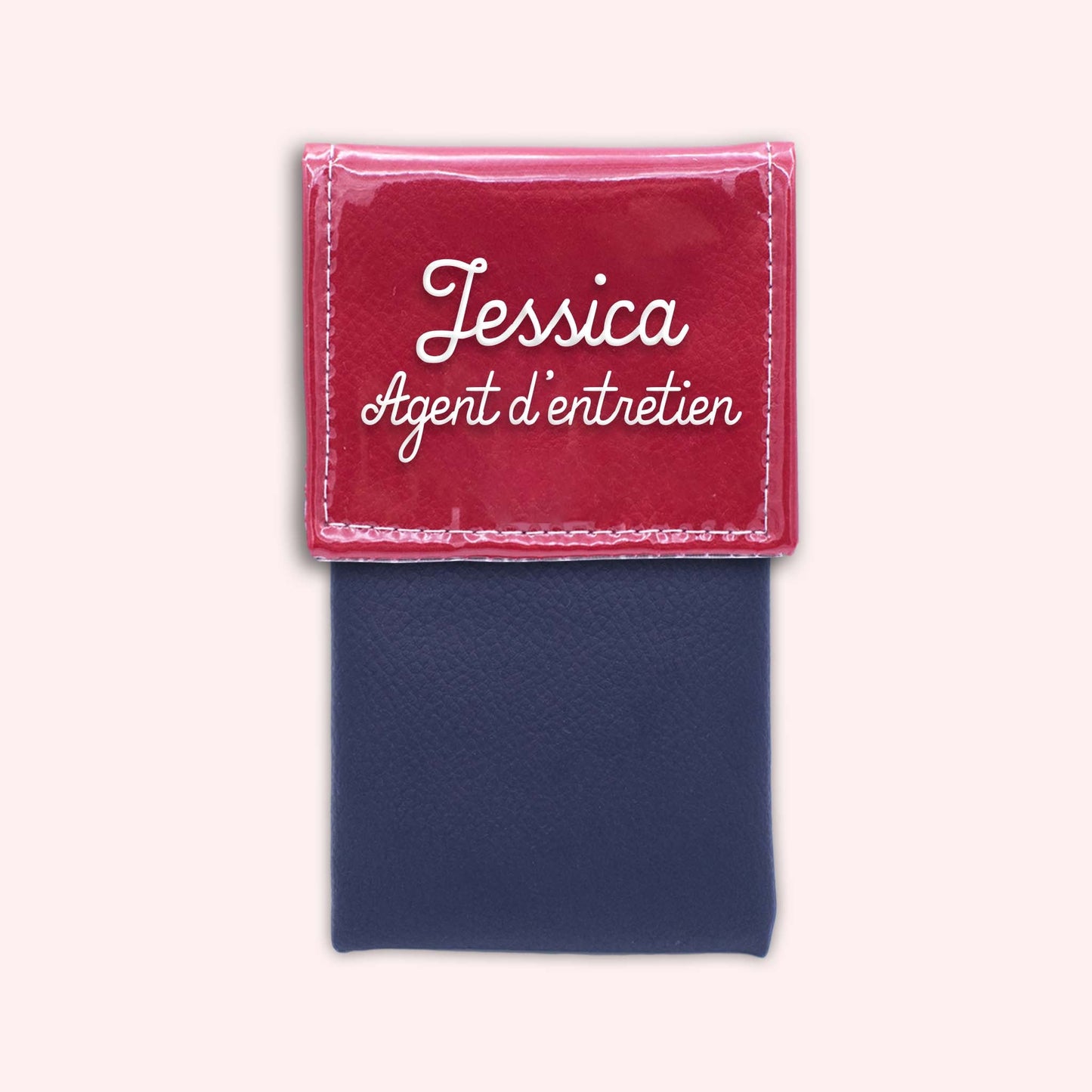 Two-tone red flap pouch