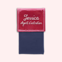 Two-tone red flap pouch