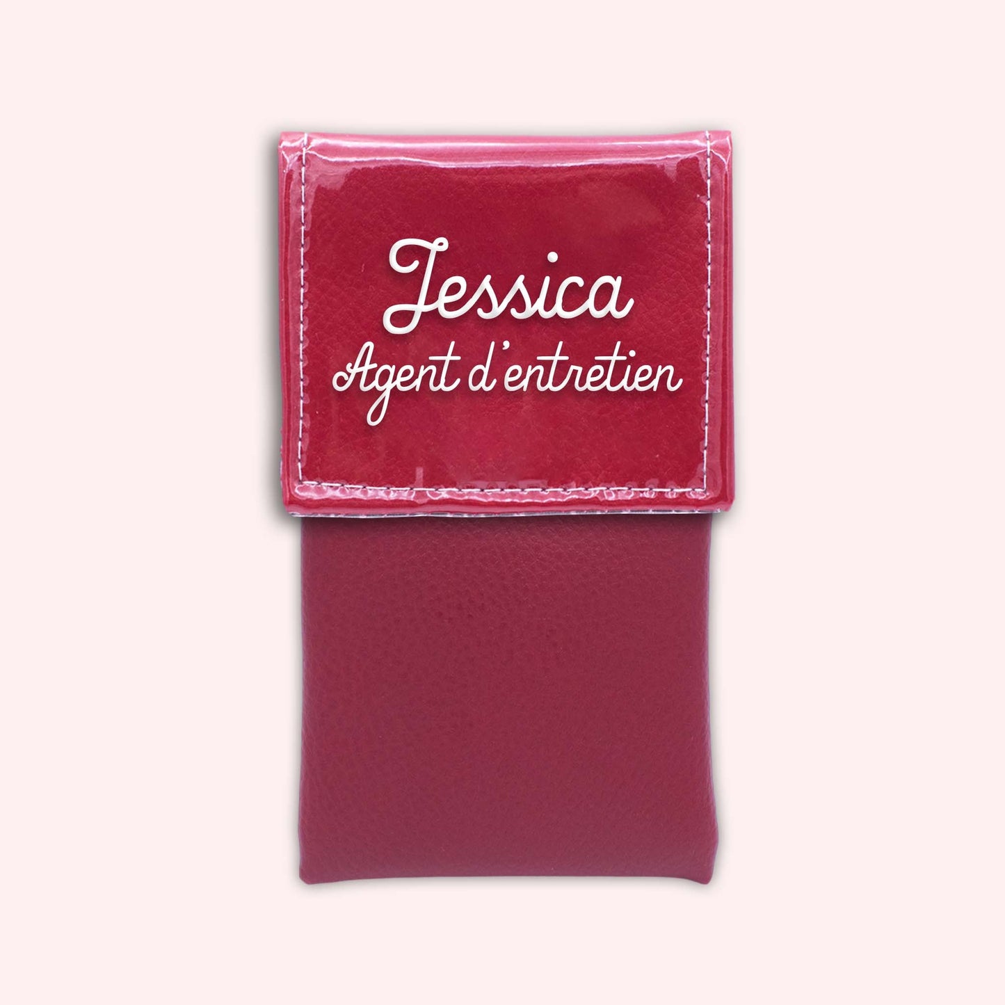 Two-tone red flap pouch