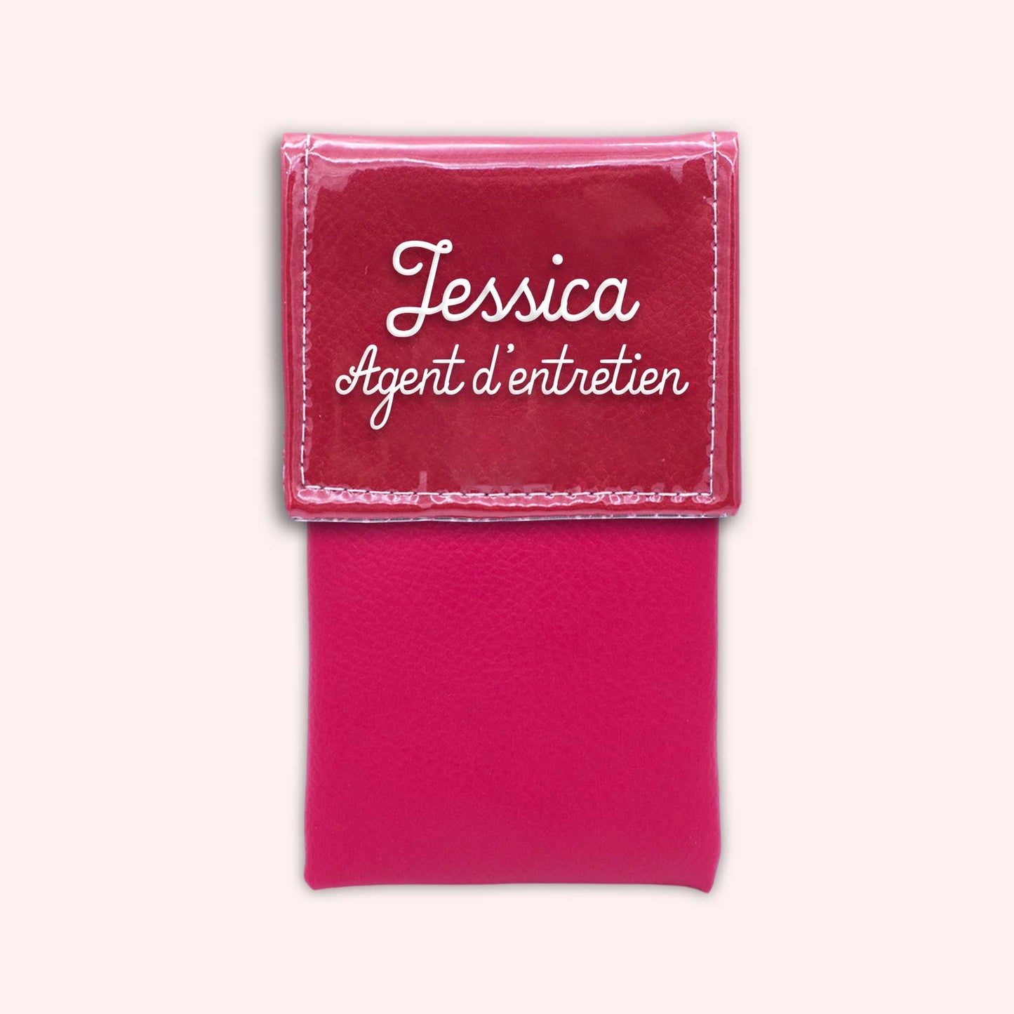 Two-tone red flap pouch