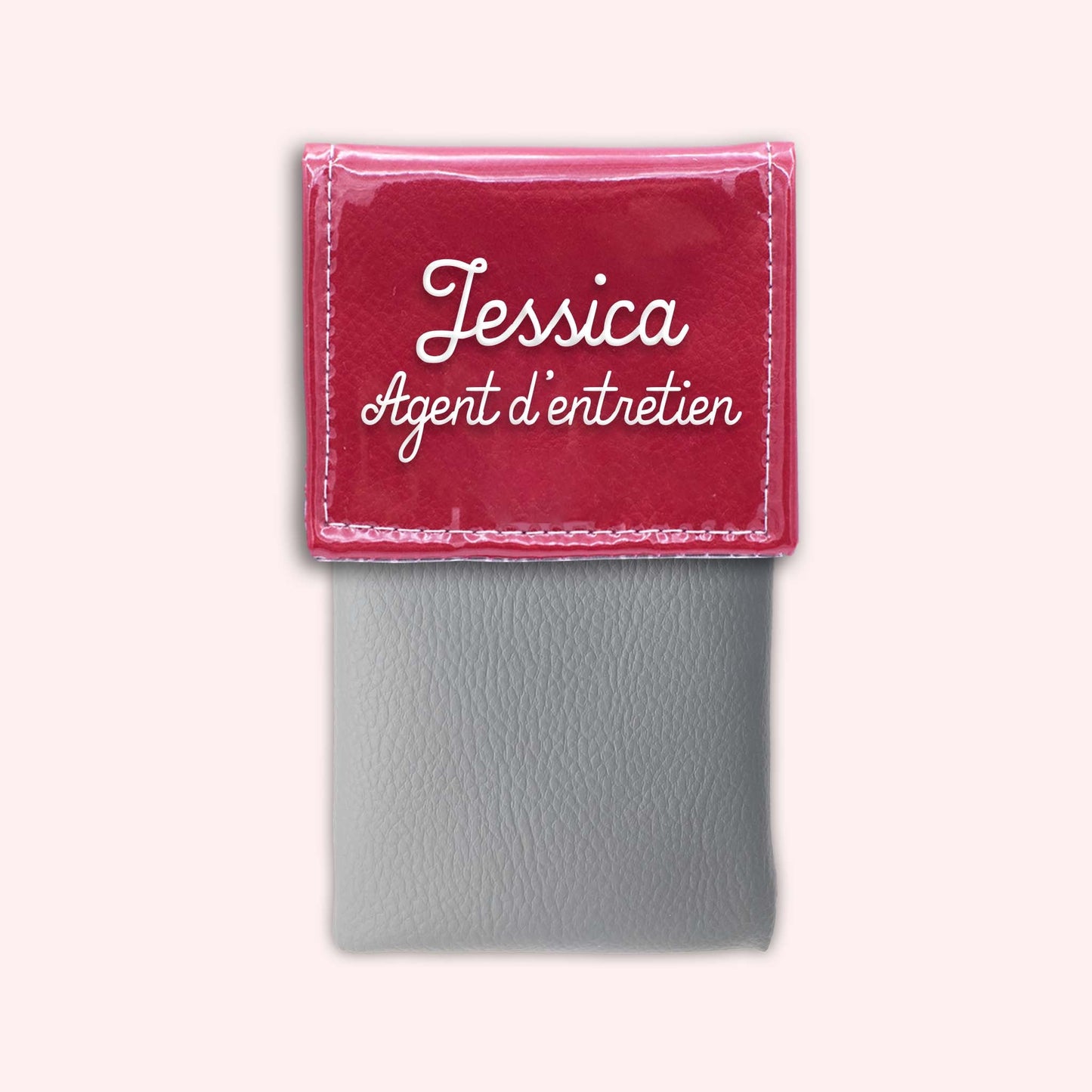 Two-tone red flap pouch