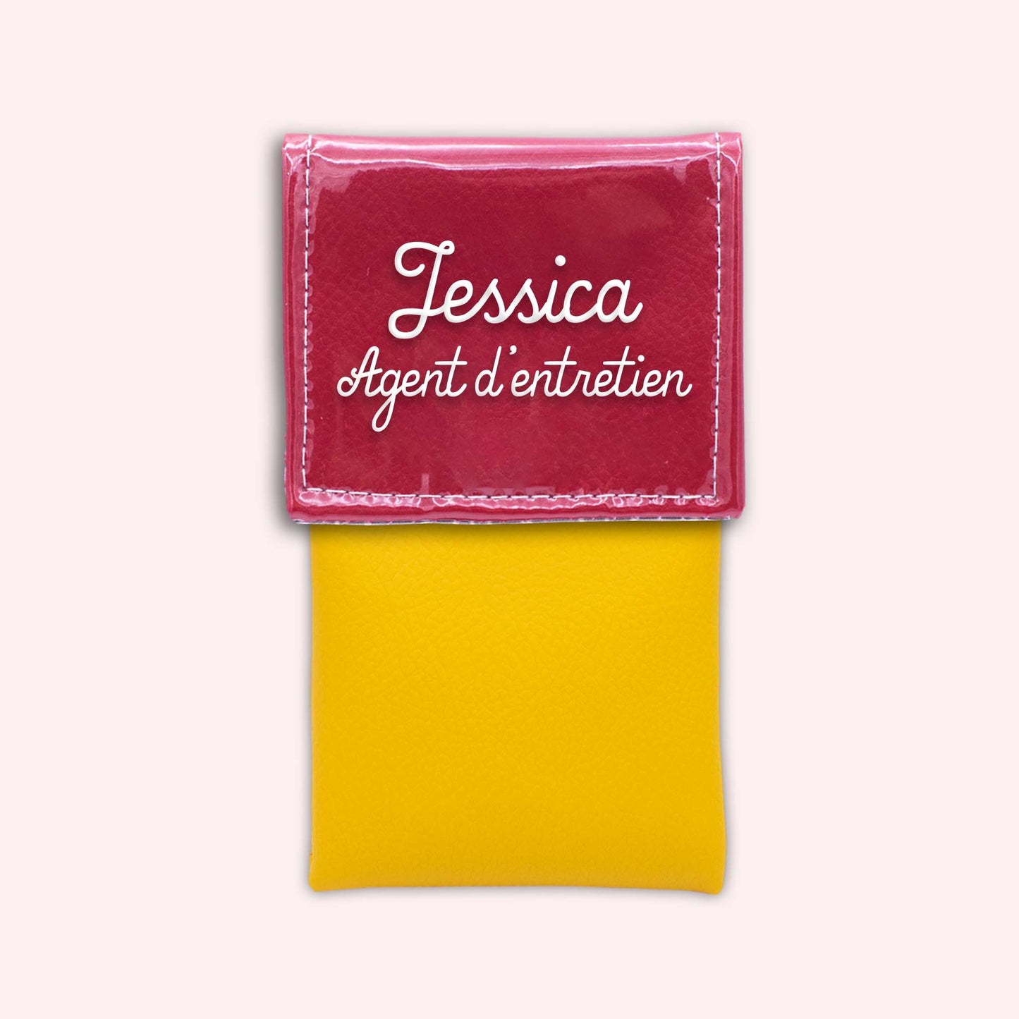 Two-tone red flap pouch