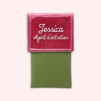 Two-tone red flap pouch