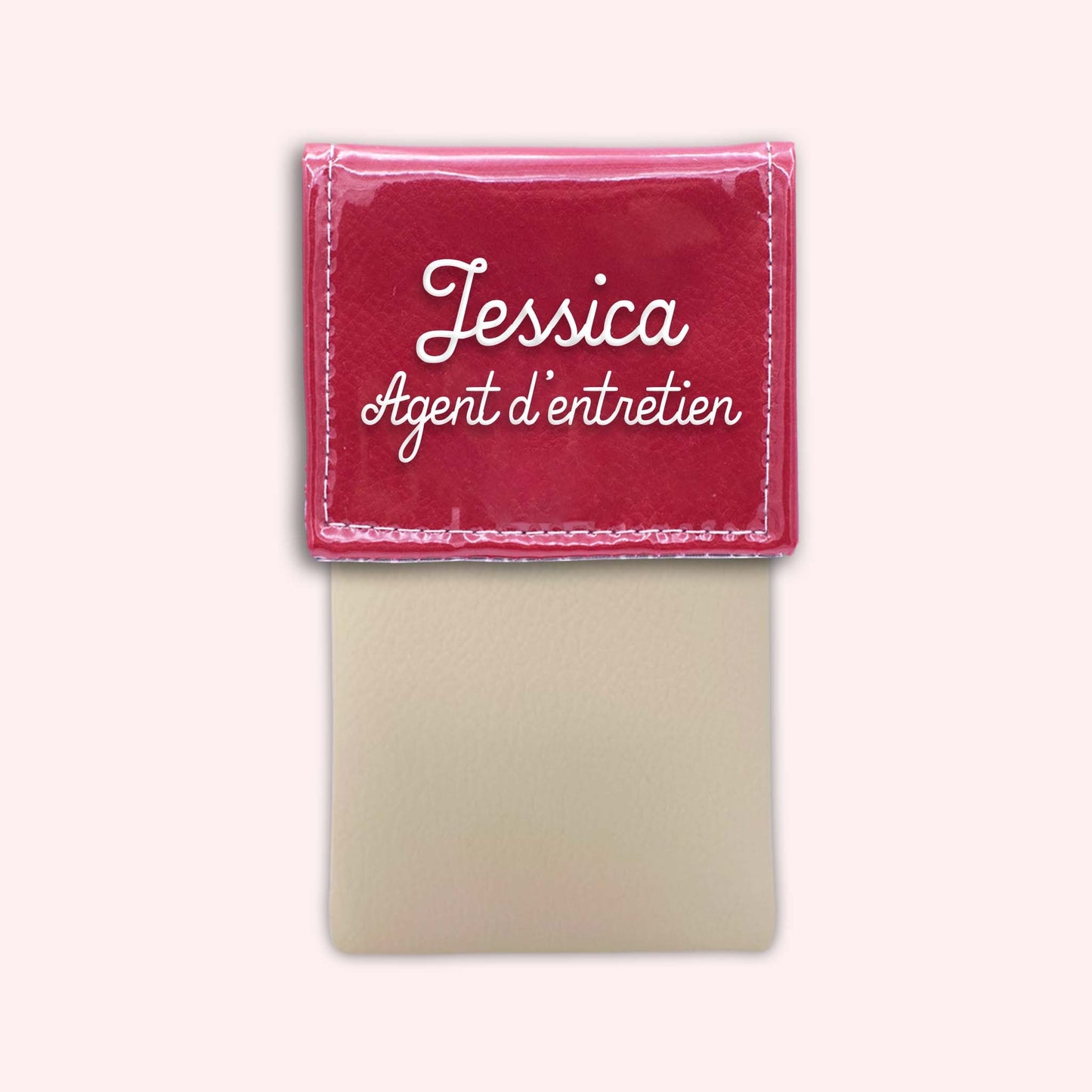 Two-tone red flap pouch