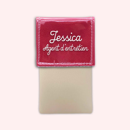 Two-tone red flap pouch