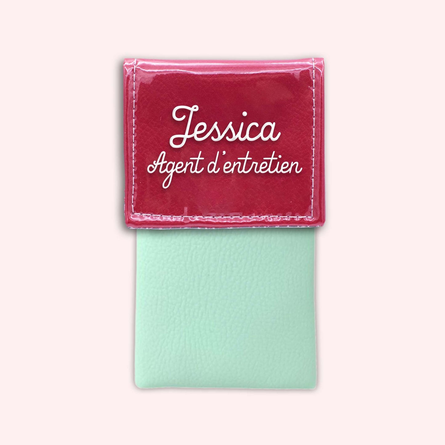 Two-tone red flap pouch
