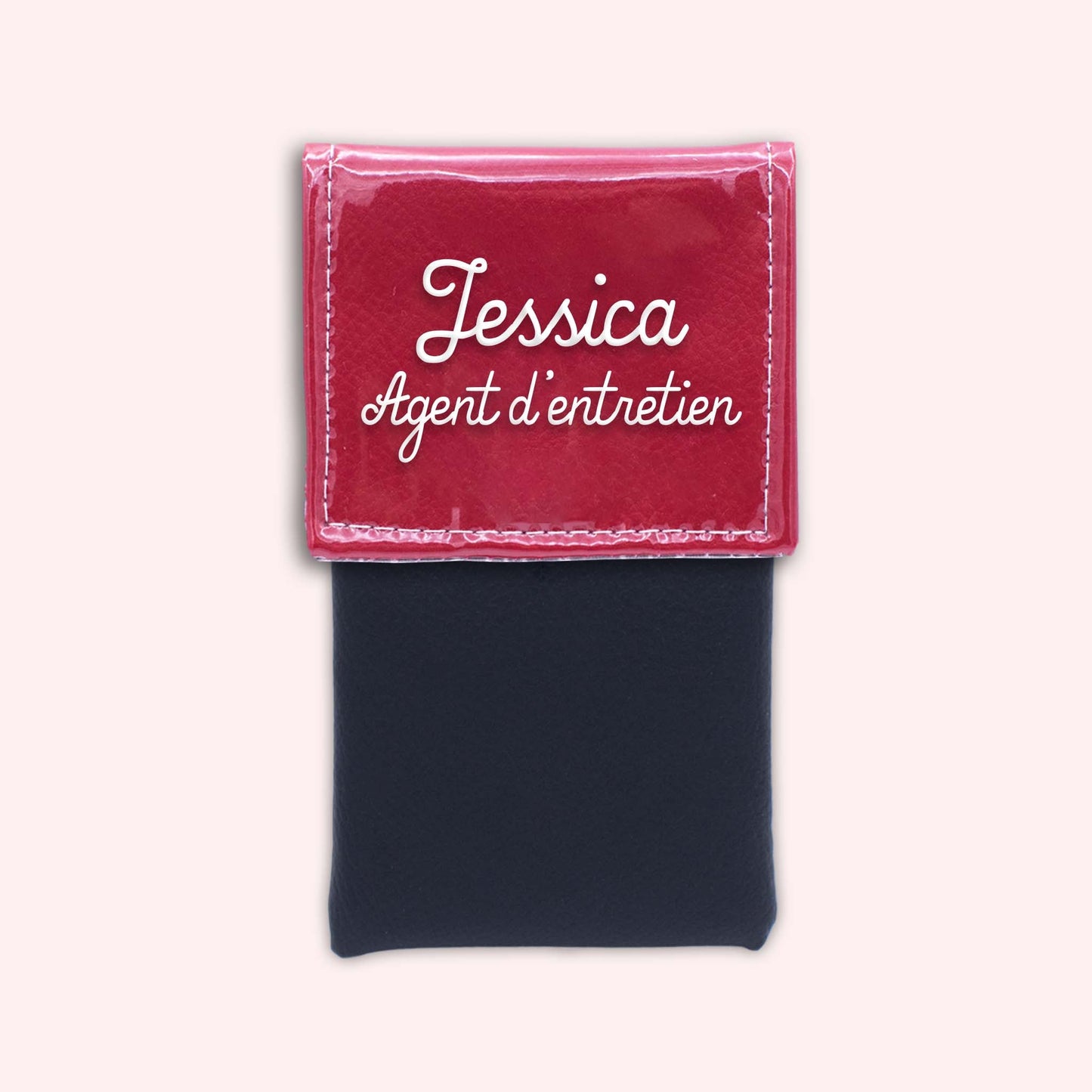 Two-tone red flap pouch