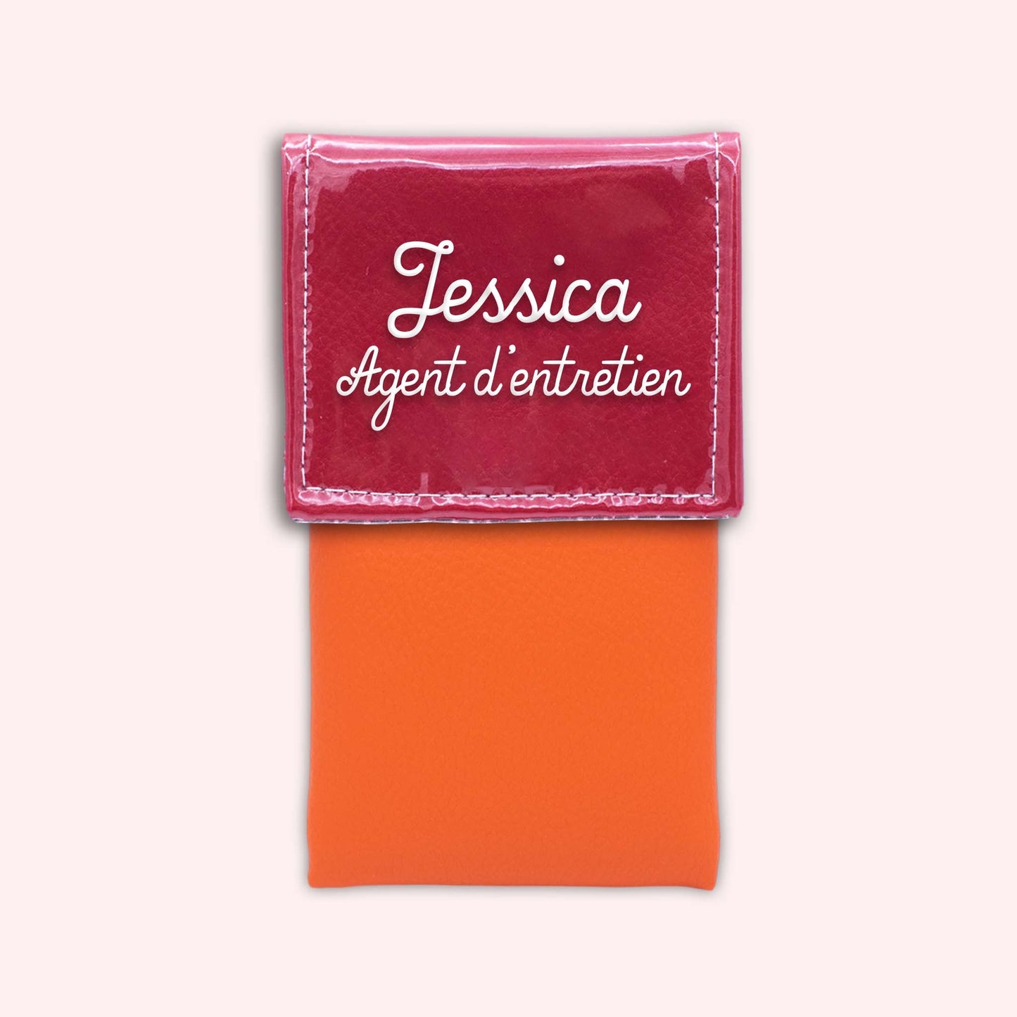 Two-tone red flap pouch
