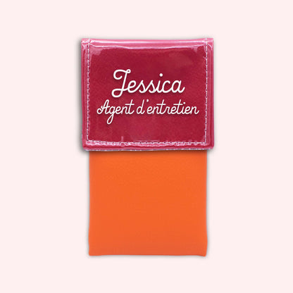 Two-tone red flap pouch