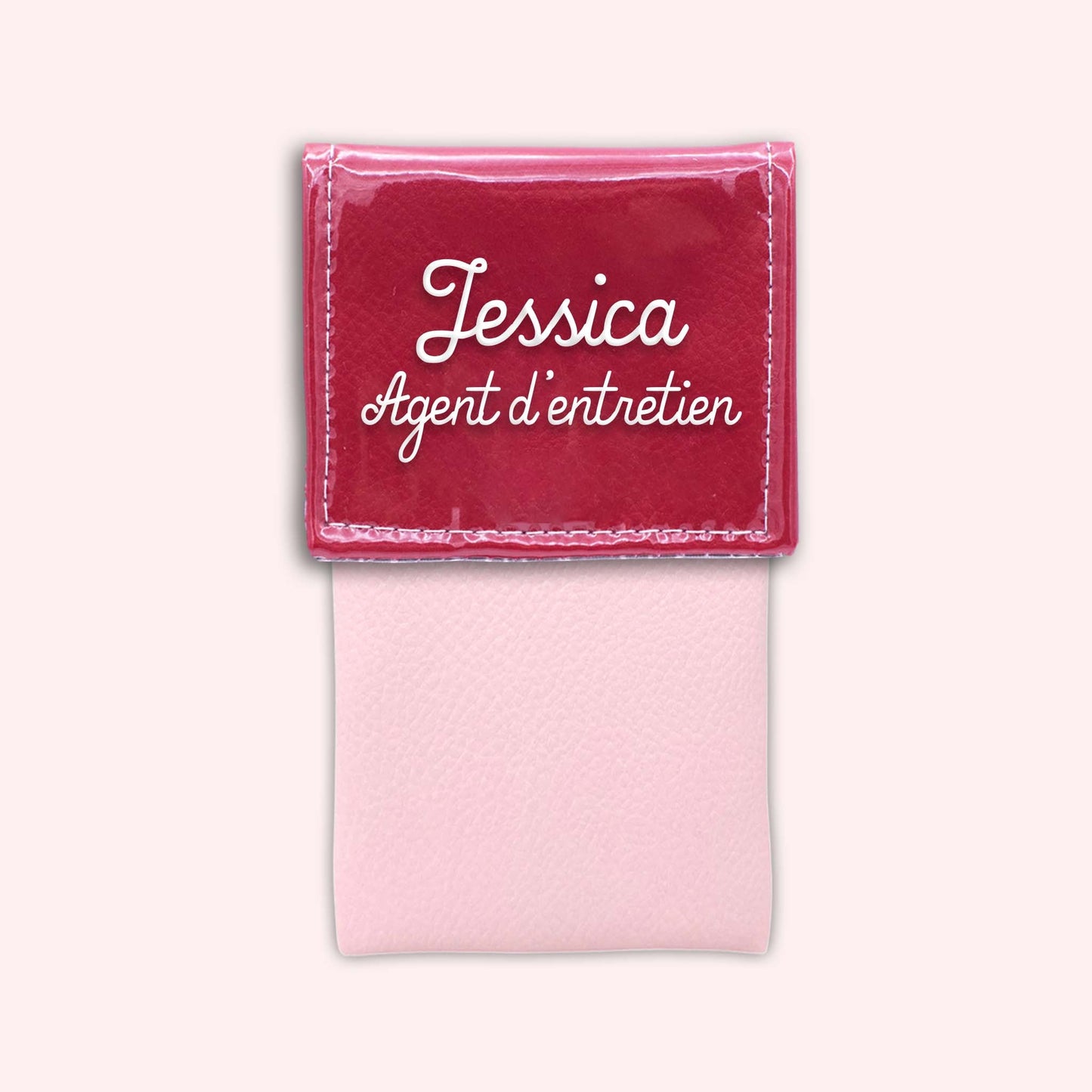 Two-tone red flap pouch