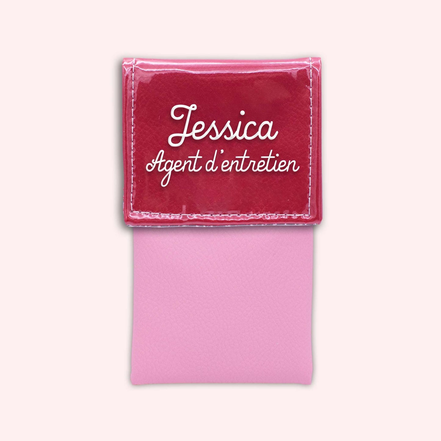 Two-tone red flap pouch