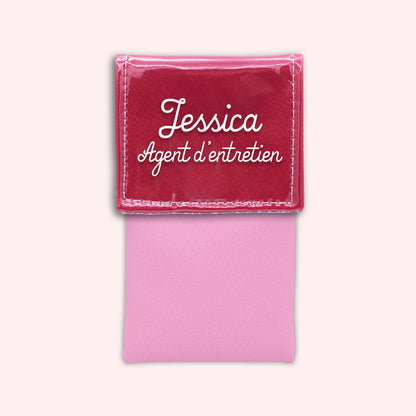 Two-tone red flap pouch