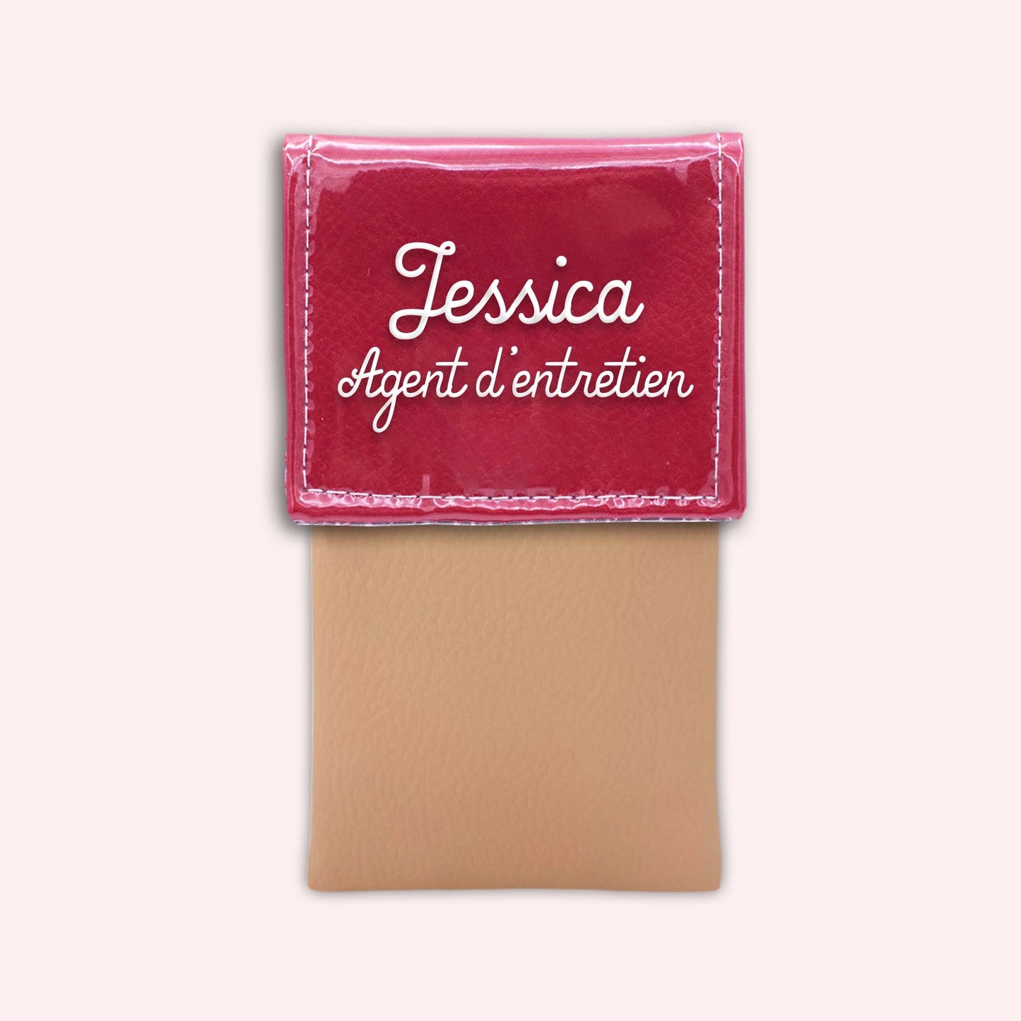 Two-tone red flap pouch