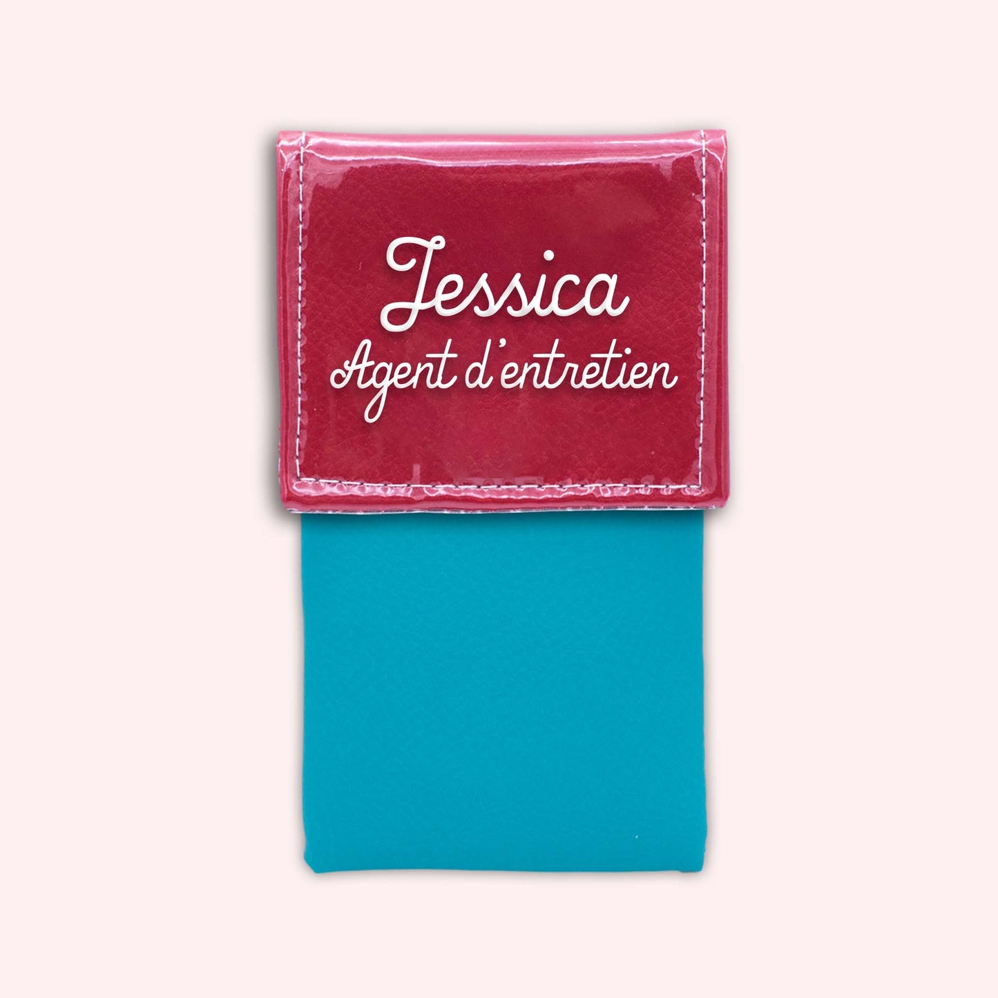 Two-tone red flap pouch