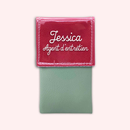 Two-tone red flap pouch