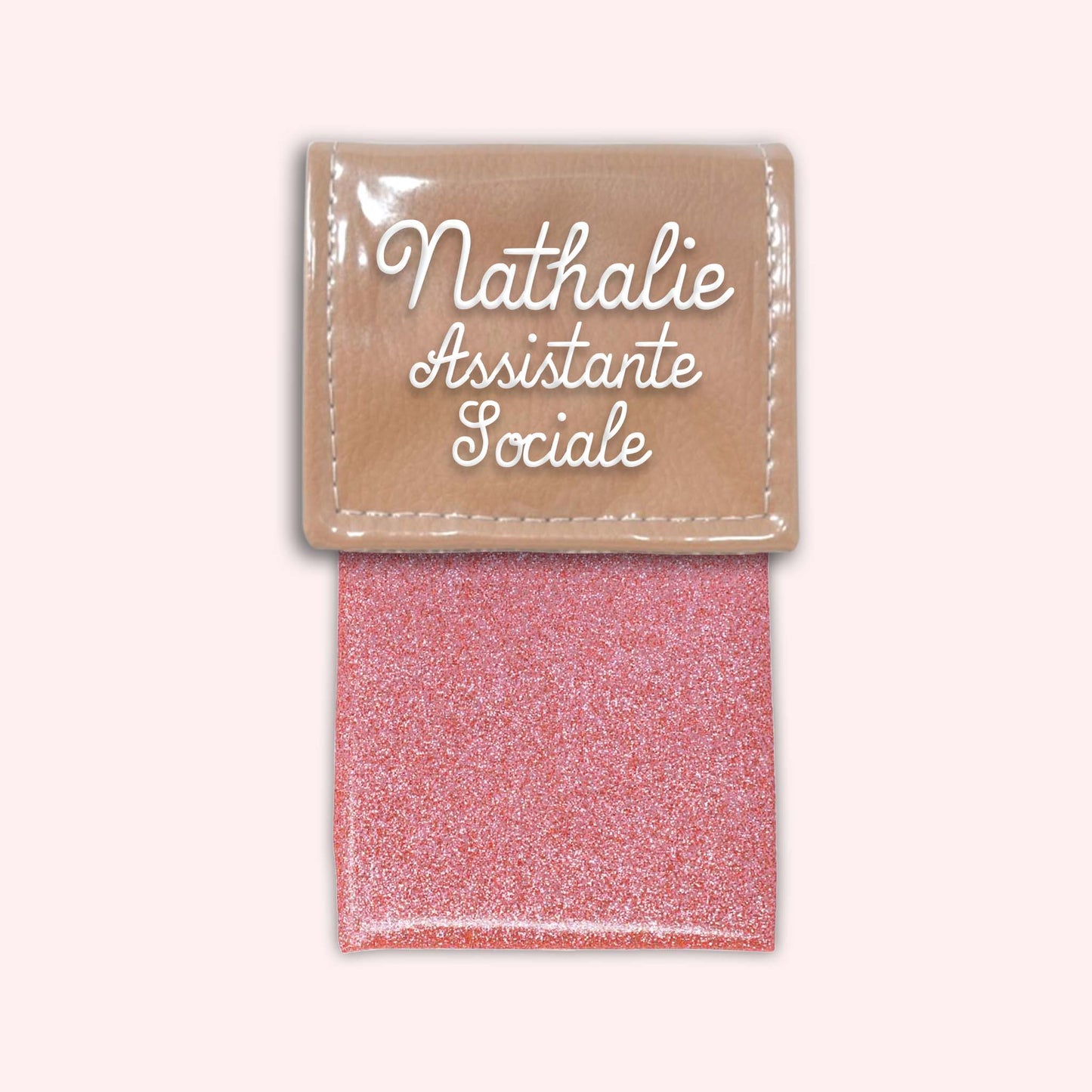 Pochette bicolore rabat Sable