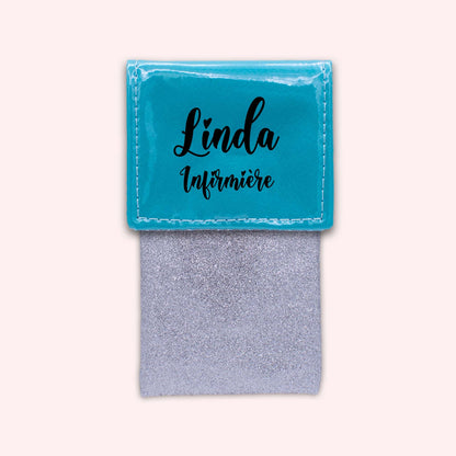 Pochette bicolore rabat Turquoise