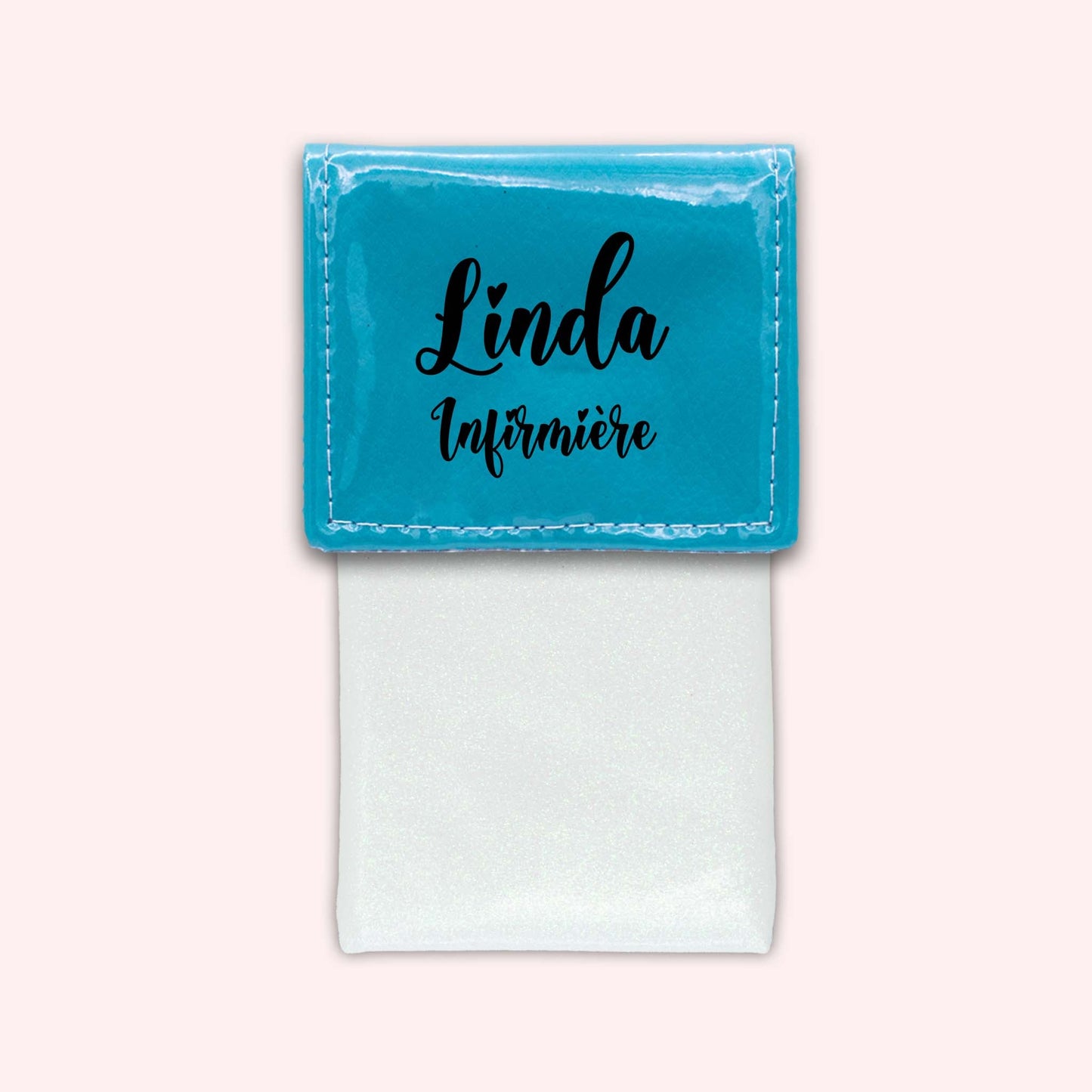 Pochette bicolore rabat Turquoise