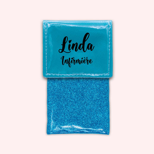 Pochette bicolore rabat Turquoise