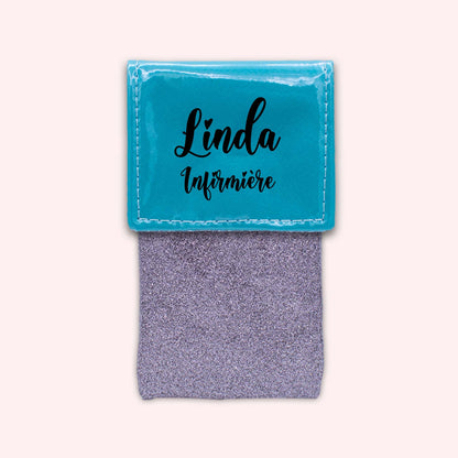 Pochette bicolore rabat Turquoise