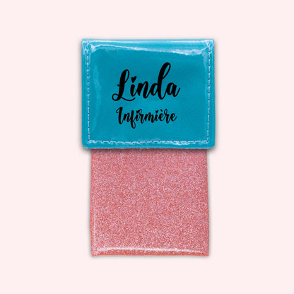 Pochette bicolore rabat Turquoise