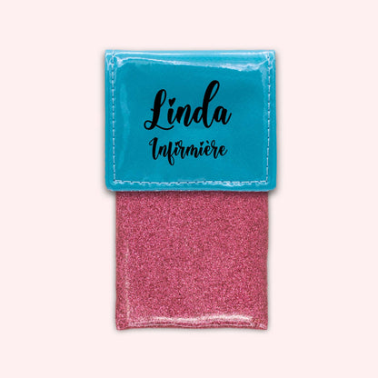Pochette bicolore rabat Turquoise