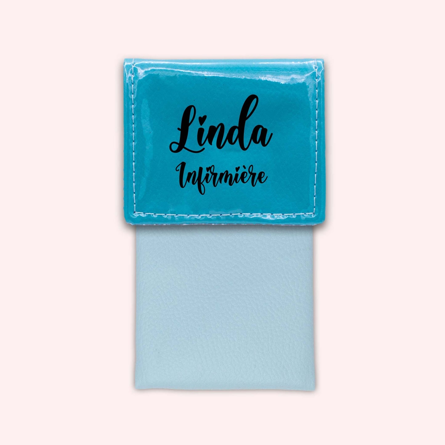 Pochette bicolore rabat Turquoise