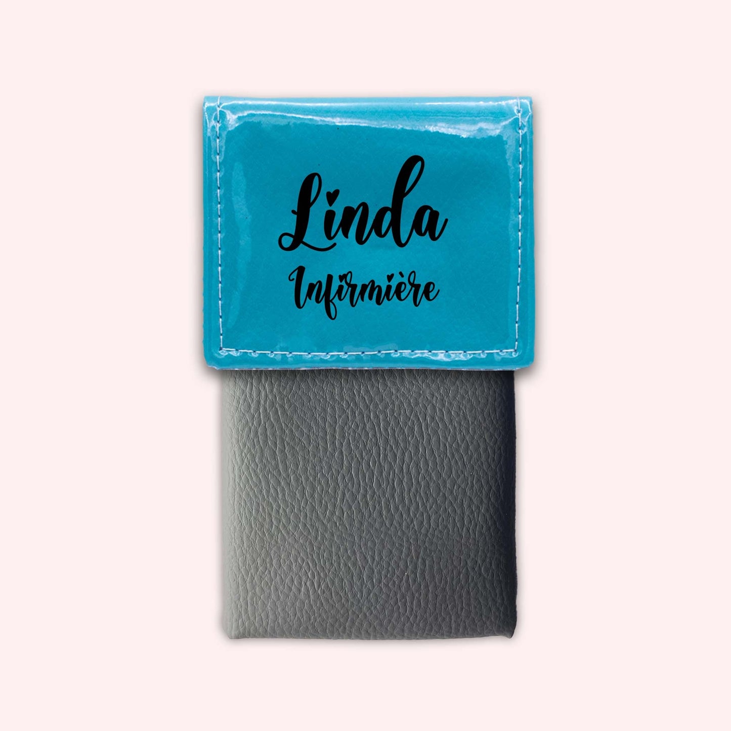 Pochette bicolore rabat Turquoise