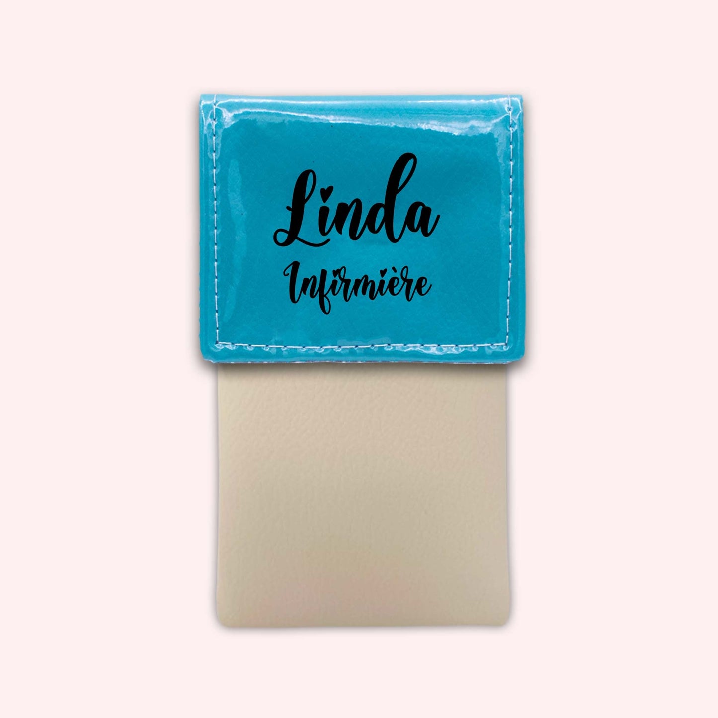 Pochette bicolore rabat Turquoise
