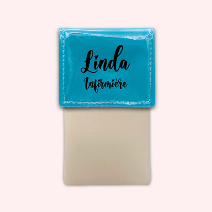 Pochette bicolore rabat Turquoise