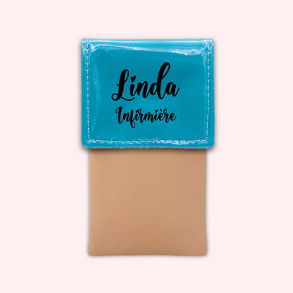 Pochette bicolore rabat Turquoise
