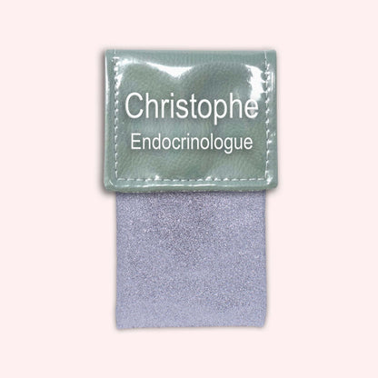 Pochette bicolore rabat Vert saule