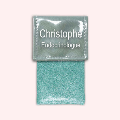 Pochette bicolore rabat Vert saule