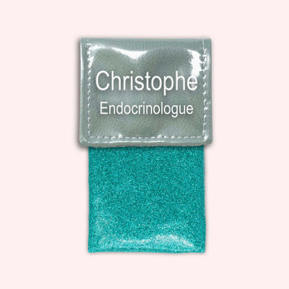 Pochette bicolore rabat Vert saule