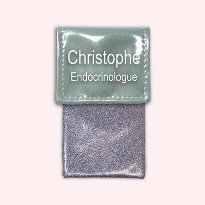 Pochette bicolore rabat Vert saule