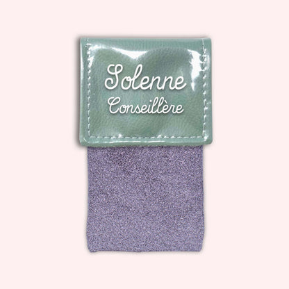 Pochette bicolore rabat Vert saule
