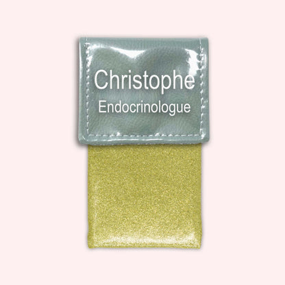 Pochette bicolore rabat Vert saule