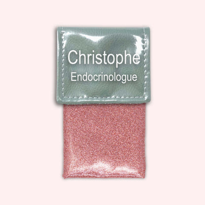 Pochette bicolore rabat Vert saule