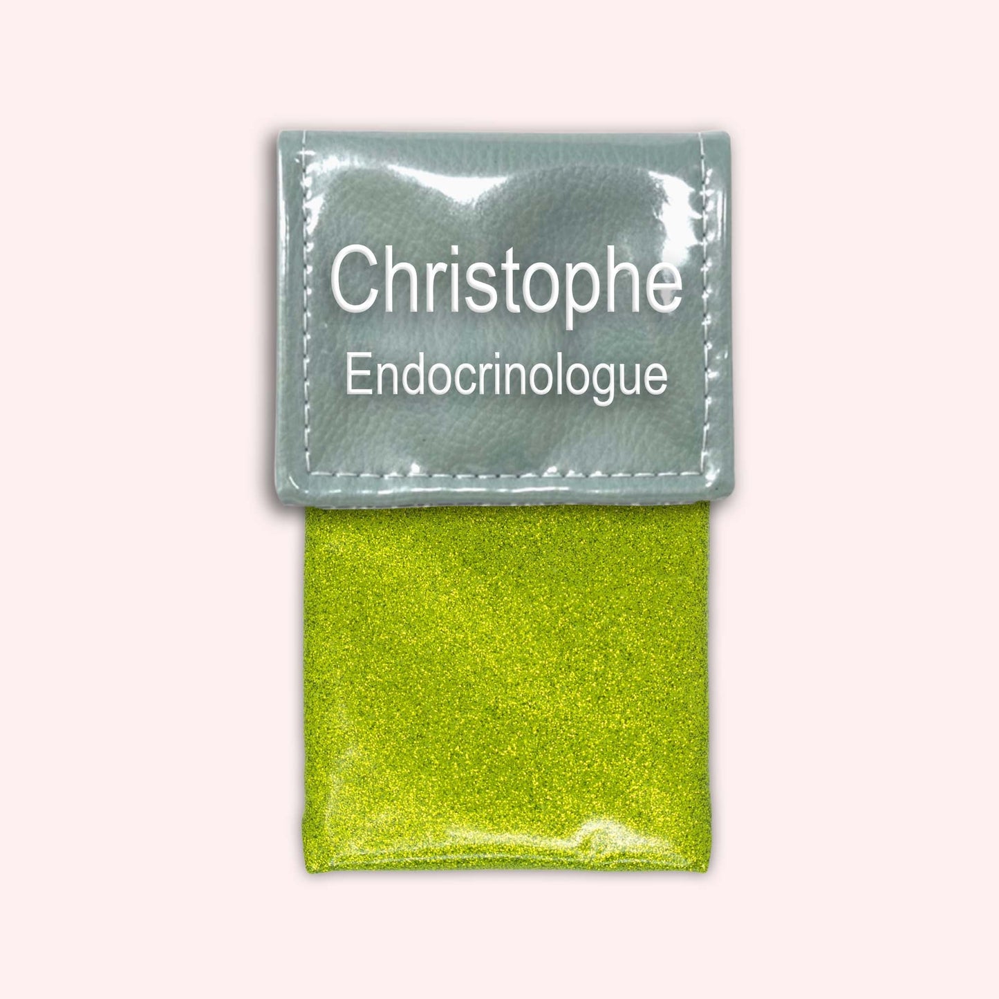 Pochette bicolore rabat Vert saule