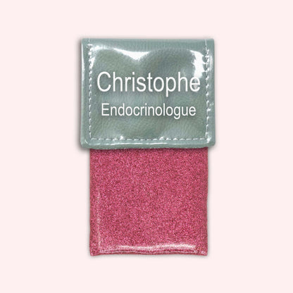 Pochette bicolore rabat Vert saule