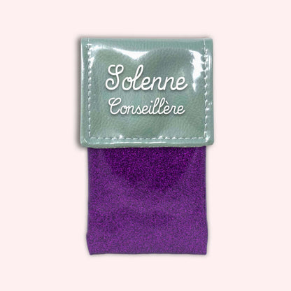 Pochette bicolore rabat Vert saule