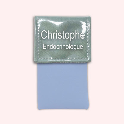 Pochette bicolore rabat Vert saule