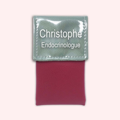 Pochette bicolore rabat Vert saule